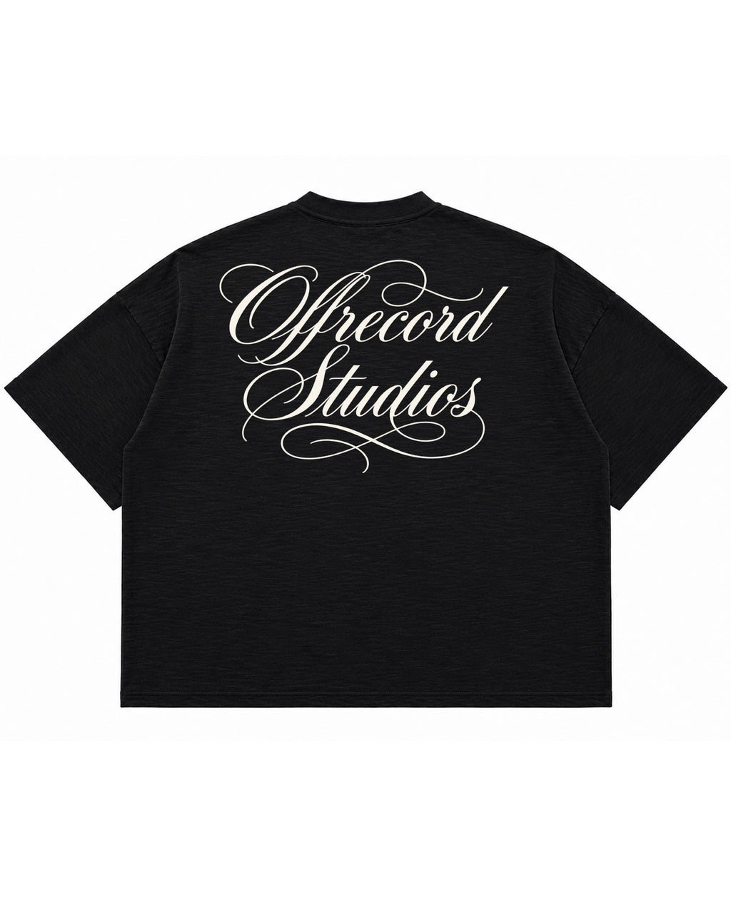 Graphite Boxy Slub tee Back Design