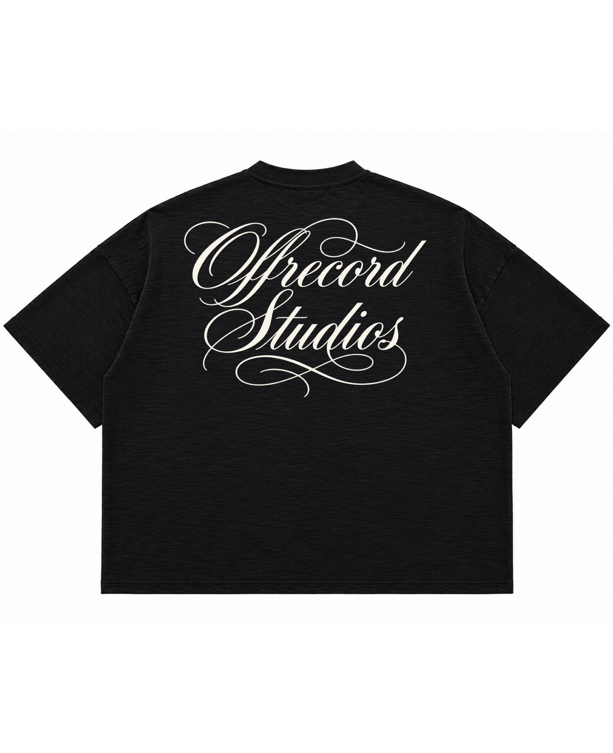 Graphite Boxy Slub tee Back Design