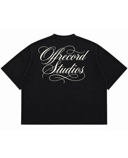 Graphite Boxy Slub tee Back Design