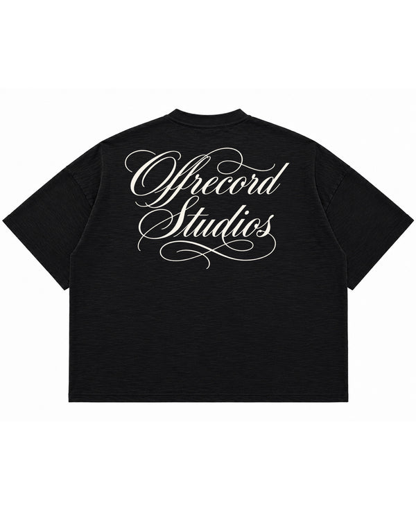 Graphite Boxy Slub tee Back Design